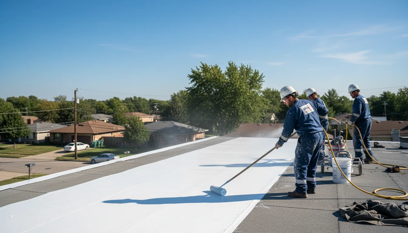 Commercial roof coating in Perryville, AR near me